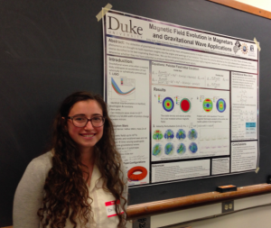 Emily Kuhn with the poster session 2nd prize poster.